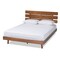 Baxton Studio Anzia Mid-Century Walnut Finished Wood Queen Size Platform bed 159-9610 - alternate 1